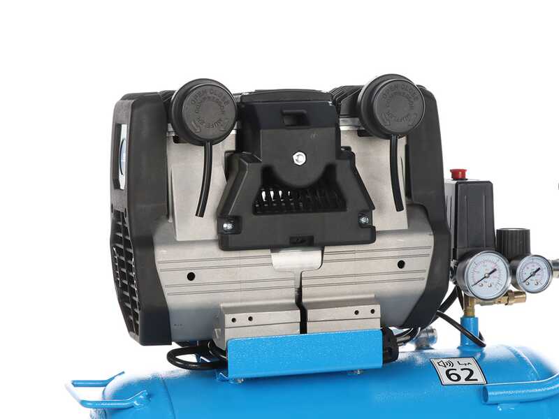 ABAC POLE POSITION QUIETE OS20 - Silent Single-phase Electric Air Compressor - Oil-less - 2 HP Motor - 24 lt