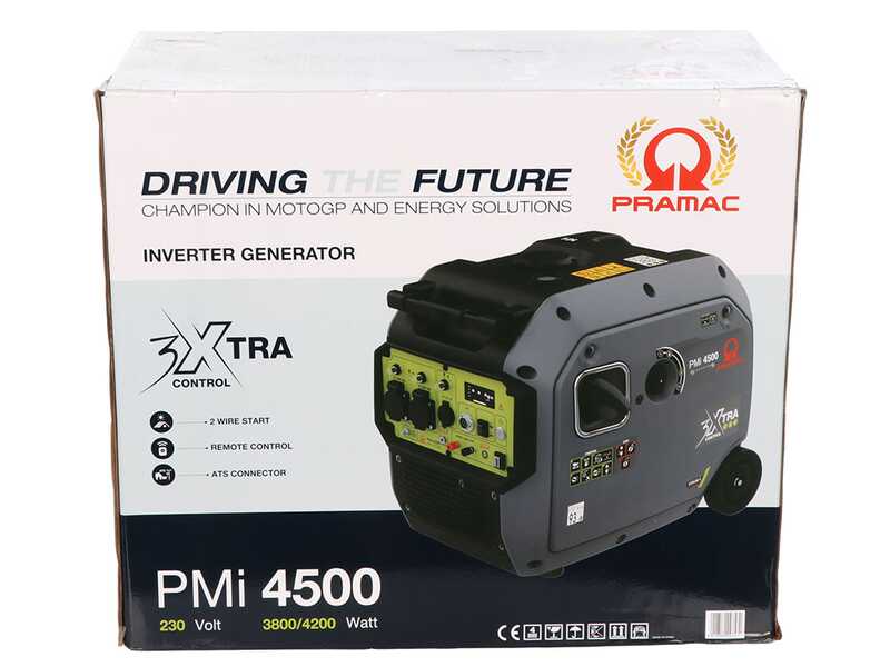 Pramac PMi 4500 - Inverter power generator, trolley version, 4.2 kW - Continuous 3.8 kW Single-phase