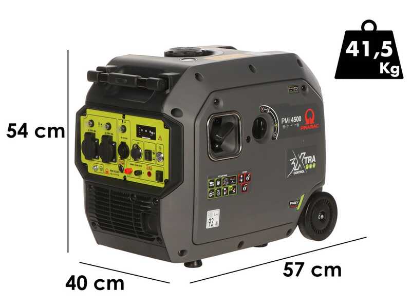 Pramac PMi 4500 - Inverter power generator, trolley version, 4.2 kW - Continuous 3.8 kW Single-phase