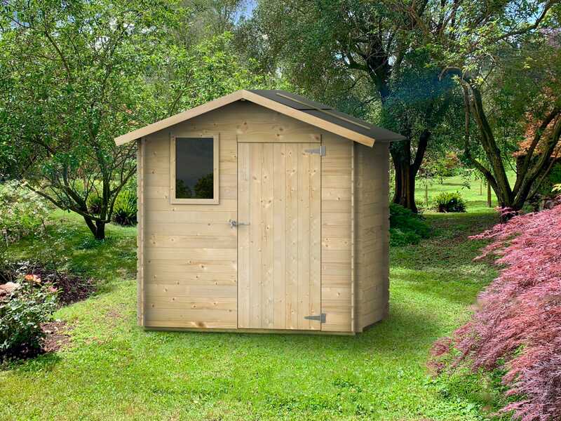 Alce Livia 198x130 - Wooden garden shed - With front window - 198x130x205 cm
