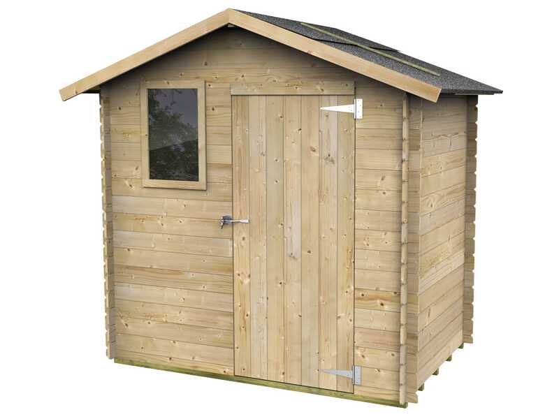 Alce Livia 198x130 - Wooden garden shed - With front window - 198x130x205 cm