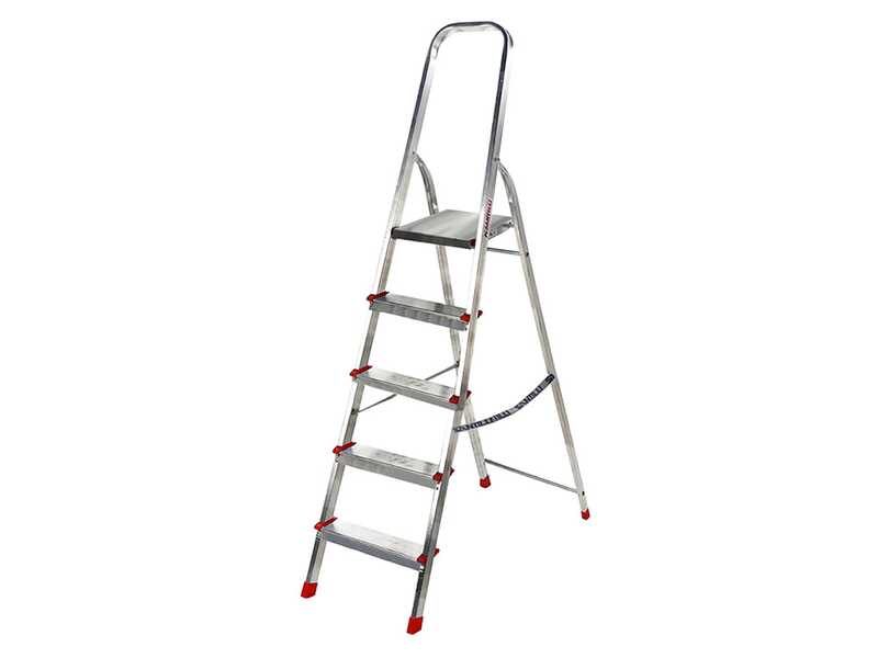 Alice 5 aluminium ladder with stand, 5 steps, 1.71 m
