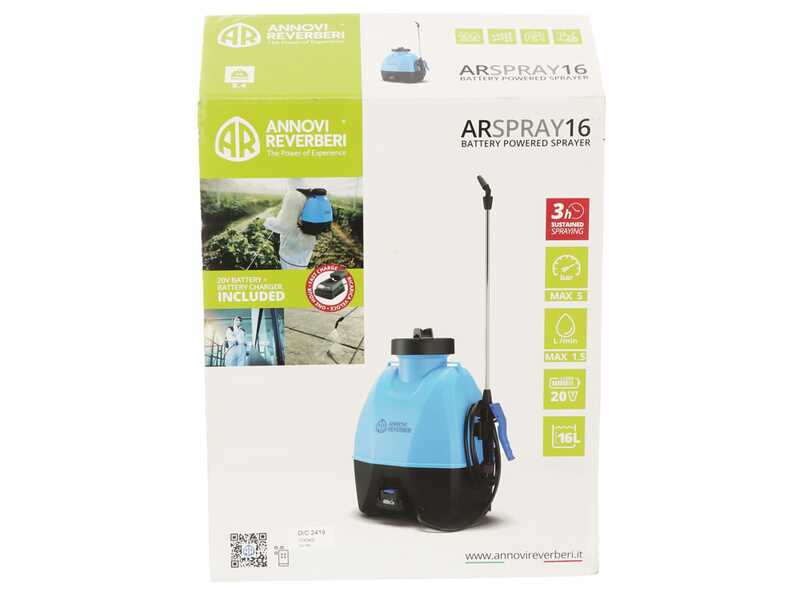 Annovi Reverberi AR Spray 16 - Battery-powered backpack sprayer - 16 Litres