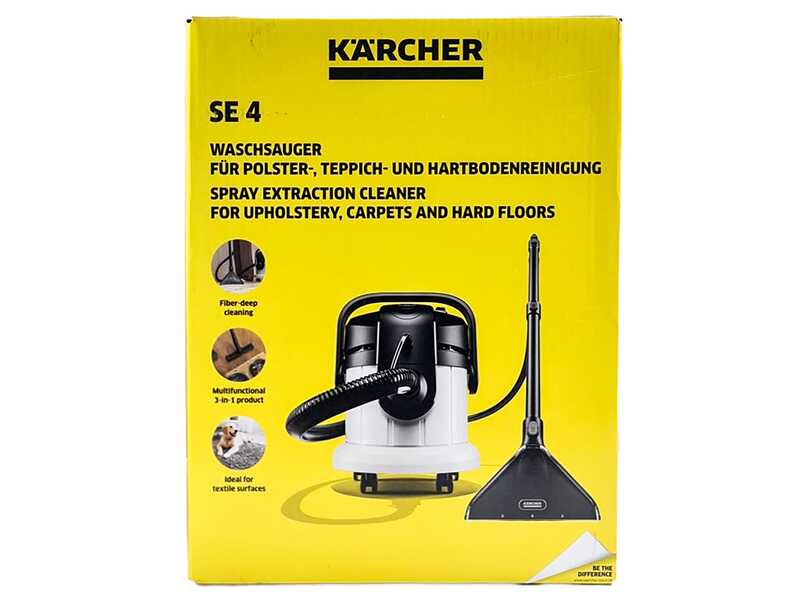 Karcher SE 4 - Carpet cleaner - Wet vacuum cleaner - Clean/dirty water tank 4 l - 1000 W