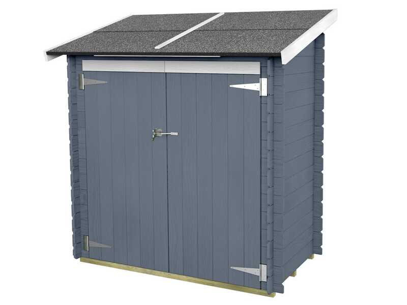 Alce Ambrogio 155x85 grey - Wooden garden shed - Single-pitched roof - 155x85x165 cm