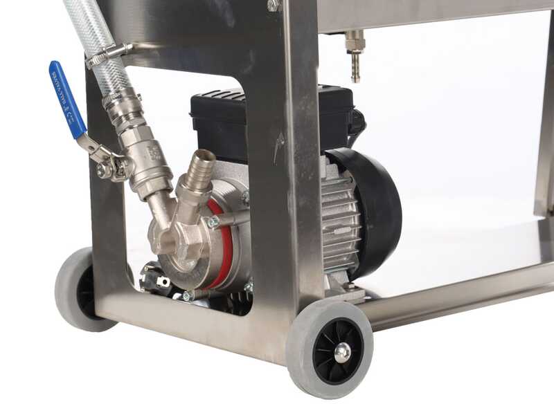 Enotecnica Pillan F30 - Cartridge filter for wine on wheels - Stainless steel frame and NovaX pump