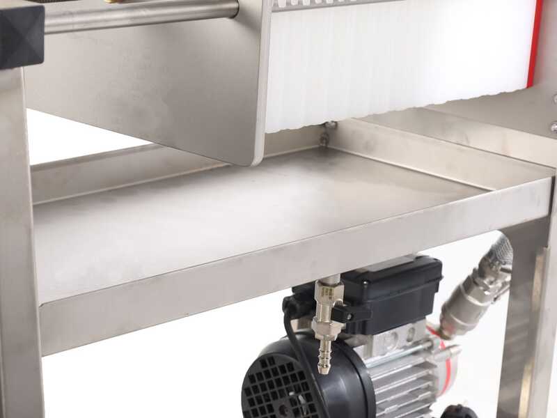 Enotecnica Pillan F30 - Cartridge filter for wine on wheels - Stainless steel frame and NovaX pump