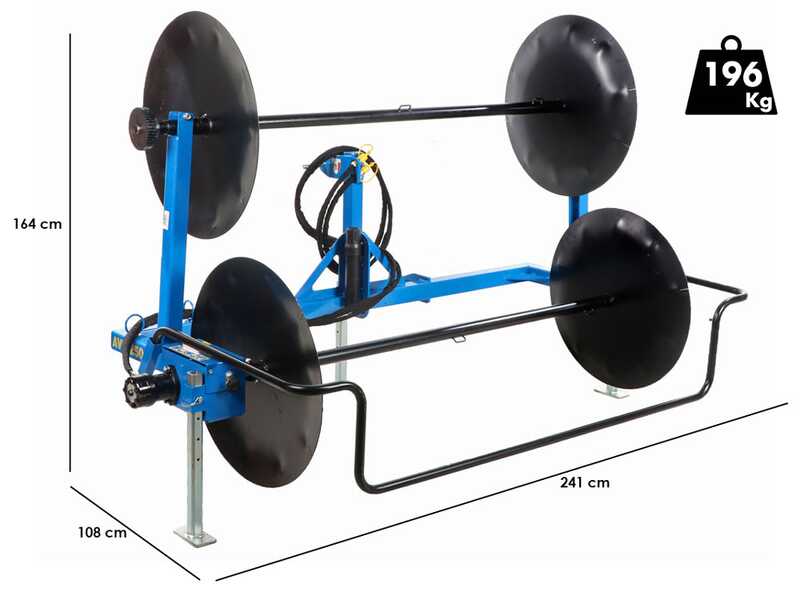 Zanon AVR-250 - Olive net winding machine - Hydraulic motor - Double reel support included