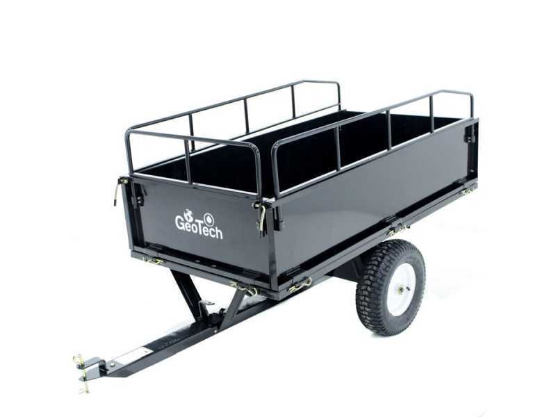 MAXI Steel Convertible Towed Trailer for Riding on Mower Expandable Rails