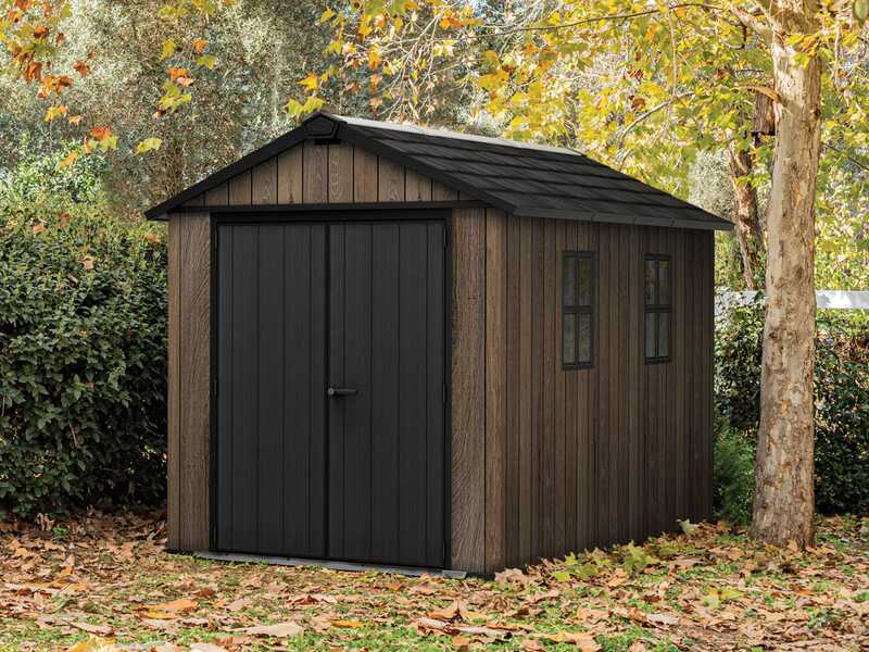 Keter Signature Walnut 7511/1175 - Garden shed - With windows - 230x350x246 cm