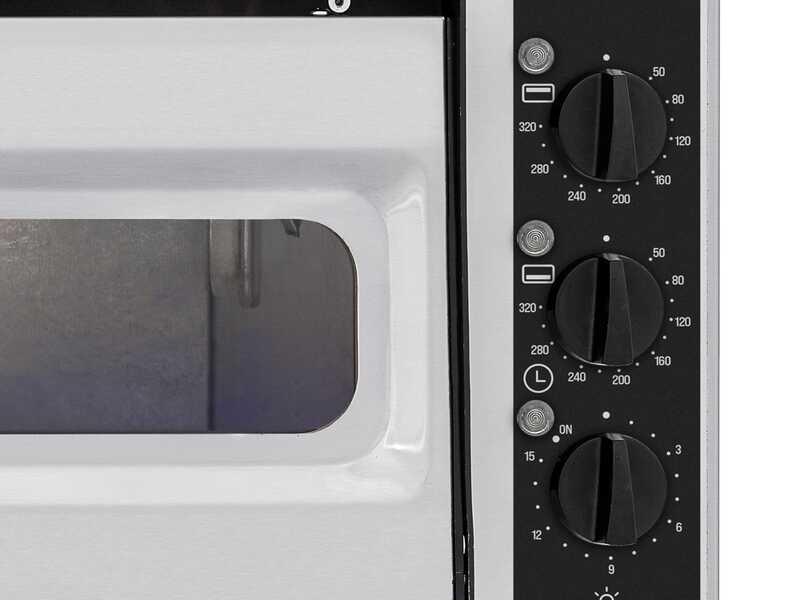 Prismafood SMALL BASIC ALTO 1/40 VETRO 2T - Electric pizza oven - 2 thermostats