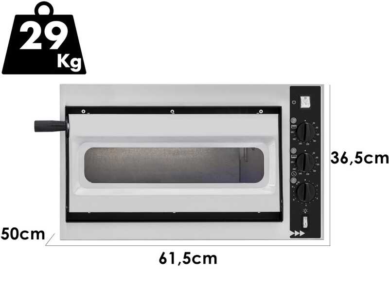 Prismafood SMALL BASIC ALTO 1/40 VETRO 2T - Electric pizza oven - 2 thermostats