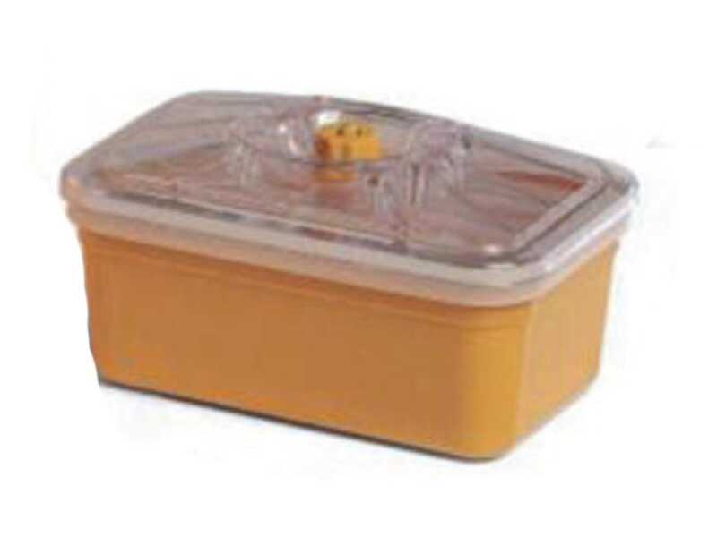 Vacuum container 20x25 - height 8cm - with lid - professional