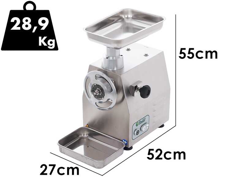 Fimar 22RS - Electric Meat Mincer - 230 V - 1.5 HP - Aluminium grinding unit - with speed reverser