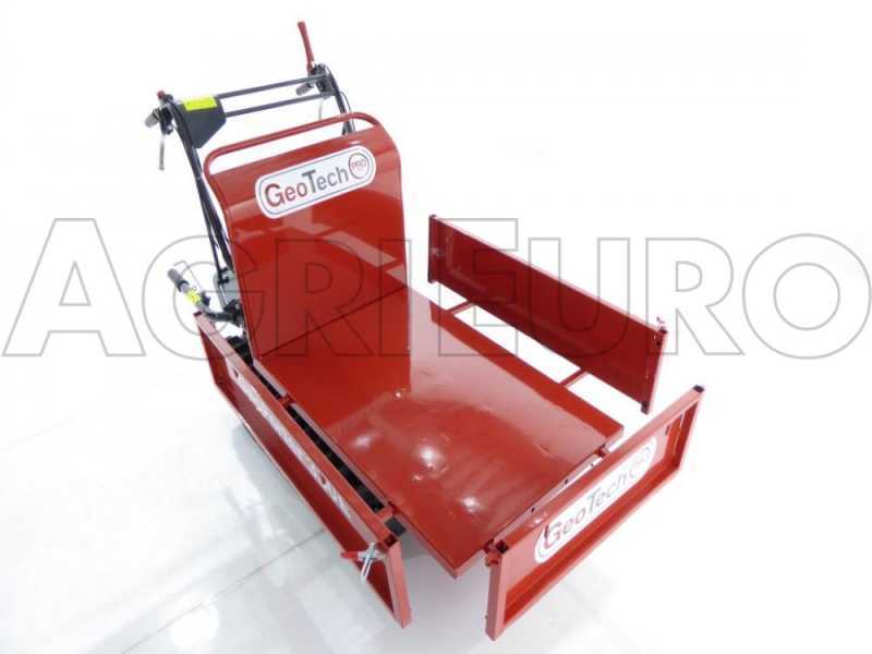 GeoTech tracked power barrow GeoPorter 330E, extendable side panels, 300 kg loading capacity