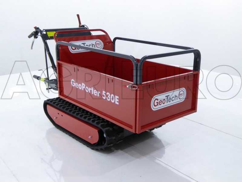 GeoTech tracked power barrow GeoPorter 530E, extendable skip - 500 loading capacity