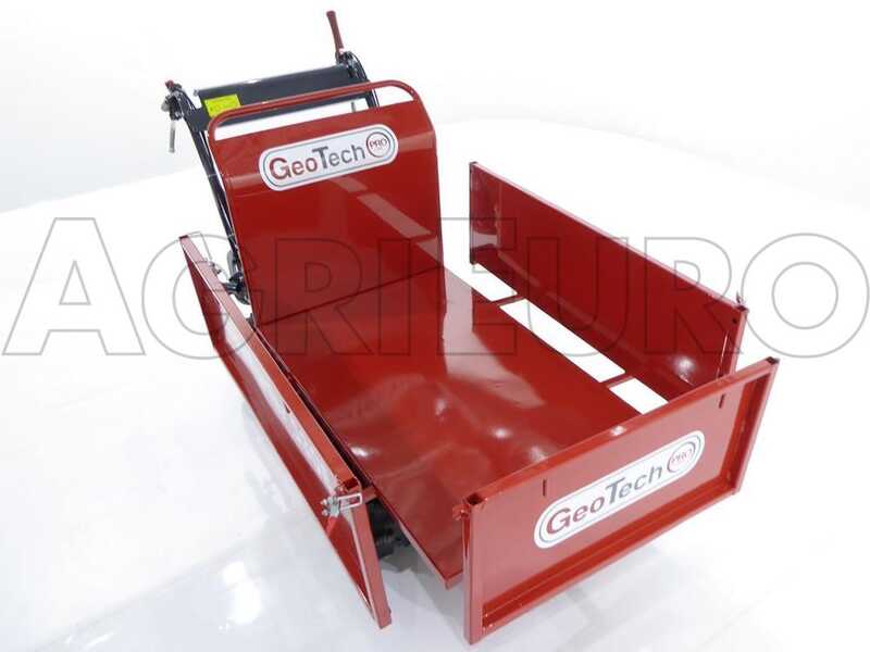GeoTech Pro tracked power barrow GeoPorter 530E Hydro, hydraulic tipping, 500 kg capacity