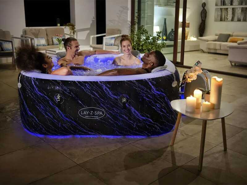 Bestway Lay-Z-Spa Hollywood AirJet 6001F - Square - &Oslash;180x66 cm - Hot Tub Spa Pool for 4-6 people
