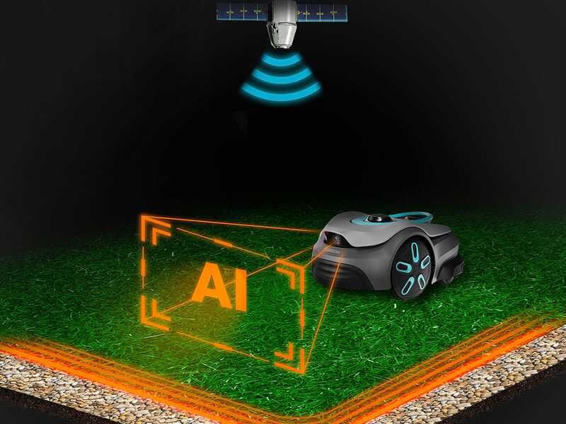 Gardena Smart SILENO Sense 600 - Robot  Lawn Mower - Management with Gardena Smart App - Without Perimeter Wire