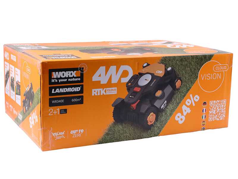 Worx Landroid Vision Cloud WR340E - Robot Lawn Mower 4WD - Without Perimeter Wire - Choose your gift!