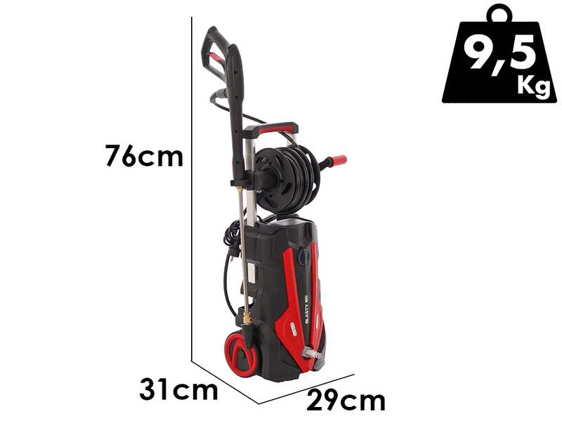 GeoTech Blasty 180 - Pressure washer with professional lance + Patio kit and pipe cleaner - 180 bar - 450 l/h
