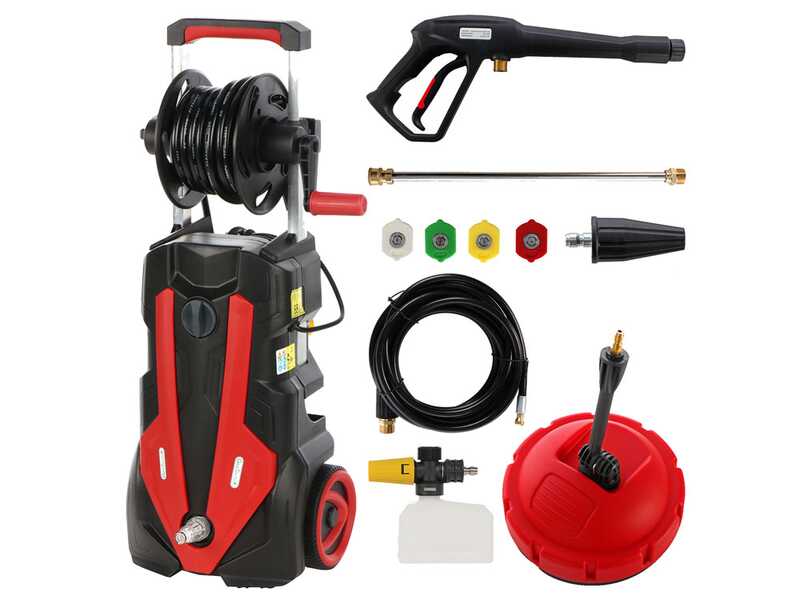 GeoTech Blasty 180 - Pressure washer with professional lance + Patio kit and pipe cleaner - 180 bar - 450 l/h