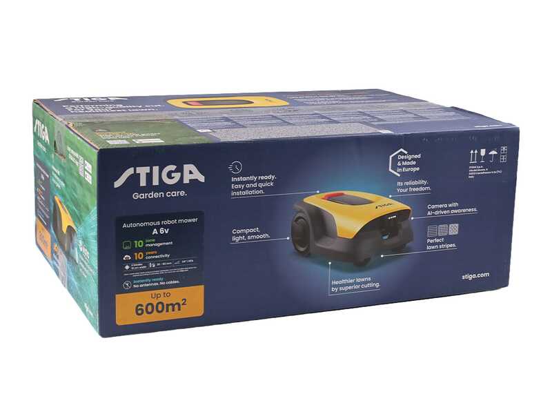 Stiga A 6v - Robot Lawn Mower - Without Perimeter Wire - With 2 Ah E-Power Battery