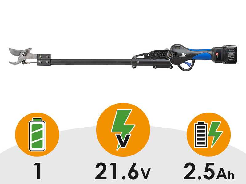 VESCO X37AF - Battery-powered Electric Shears on Pole - 90 cm - WITHOUT BATTERIES OR BATTERY CHARGER
