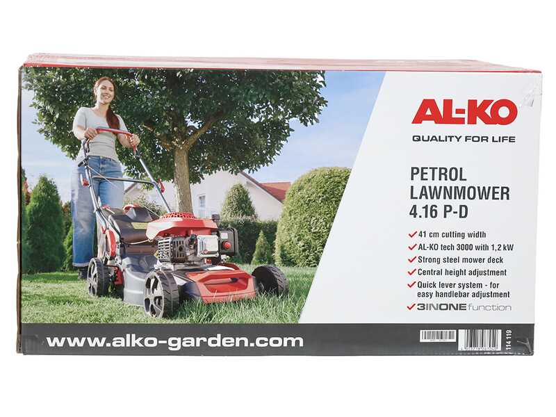 Al-KO Easy 4.16 P-D - Petrol Lawn Mower - 3-in-1 - AL-KO Tech 3000 79.8cc Engine