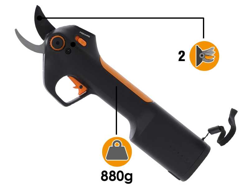 Fiskars ePruner M Bypass - Battery-powered Pruning Shears - 8V 4Ah