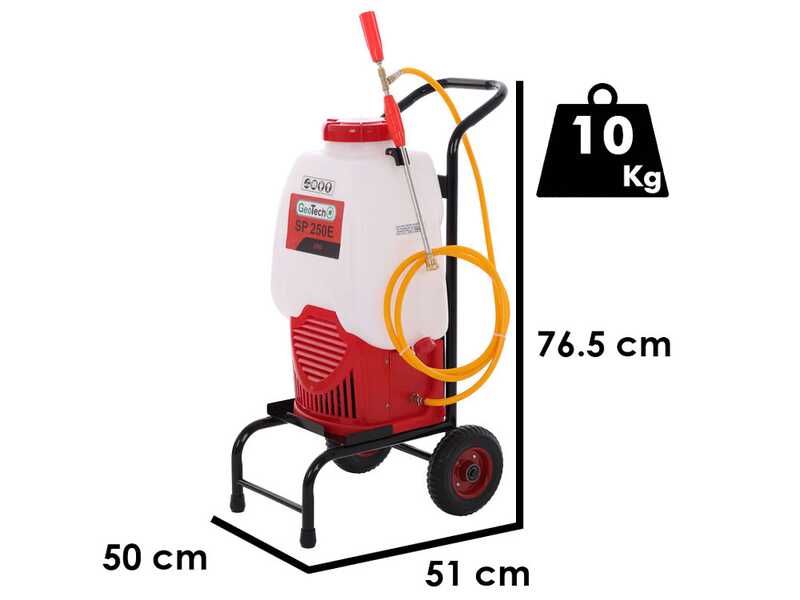 GeoTech SP 250 E - Battery-powered Sprayer Pump - Backpack + Trolley - 25L