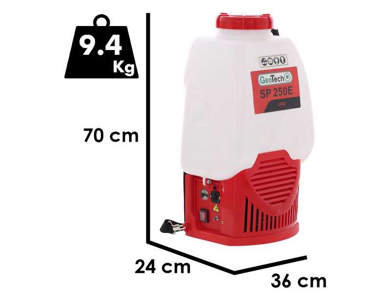 GeoTech SP 250 E - Battery-powered Backpack Sprayer - 25L