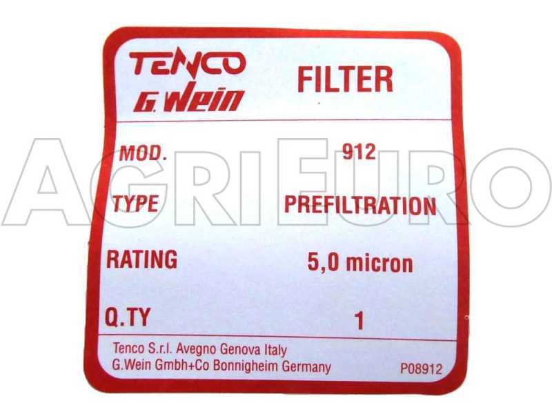 5.0 &micro;m Enolmatic - Tandem filter cartridge for red wine - Prefiltering and purification
