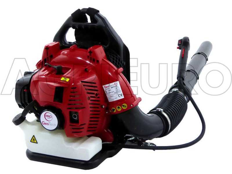 GeoTech BBP 500 Backpack Leaf Blower with shoulder harness and padded backrest