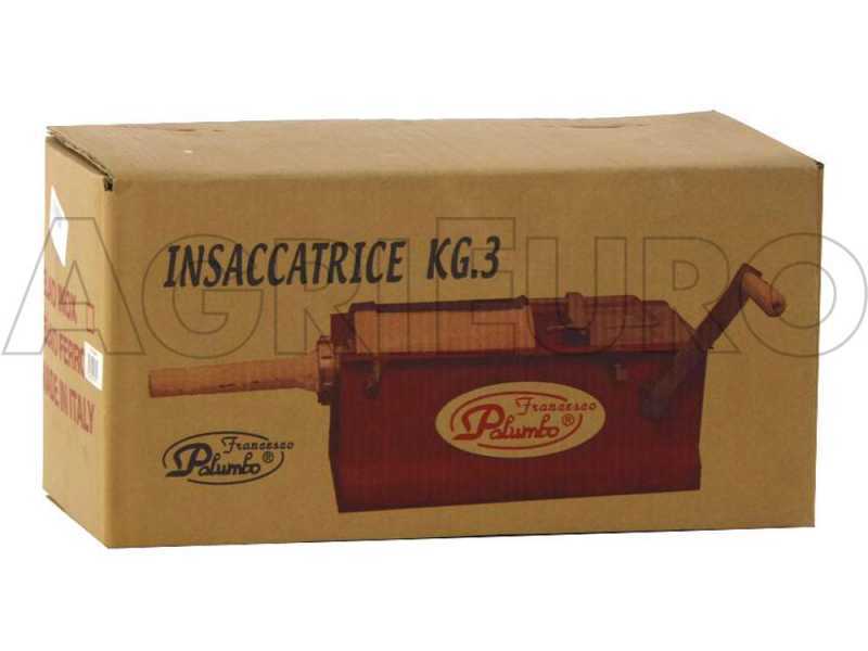 Palumbo Pavi 175 INOX - 3 Kg Manual Sausage Stuffer - 2 Speeds 