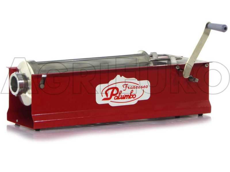Palumbo Pavi red manual tabletop sausage stuffer, 8 Kg capacity, 2 speeds