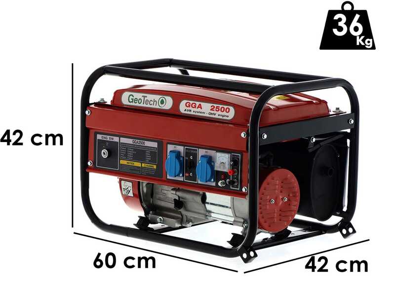 GeoTech GGA2500 - 2.2 kW Power Generator with AVR - DC 2 kW Single-phase