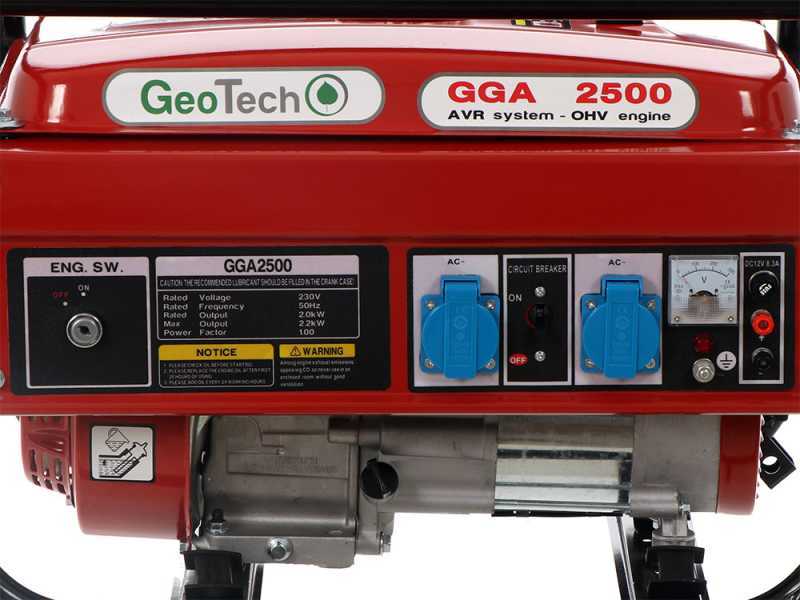 GeoTech GGA2500 - Power Generator with AVR 2.2 kW - DC 2 kW Single Phase