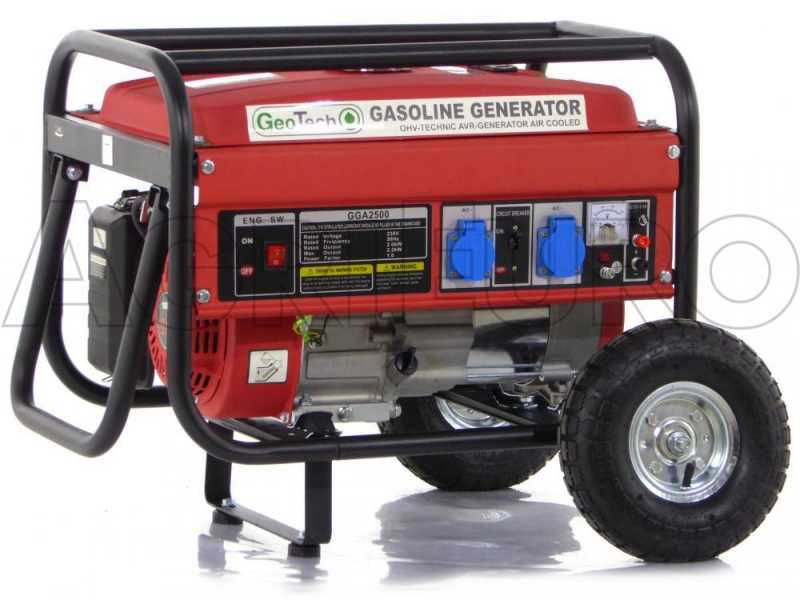 GeoTech GGA2500 - 2.1 kW Wheeled Power Generator with AVR - DC 2 kW Single-phase