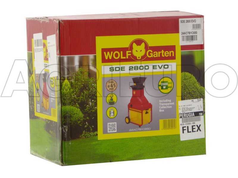 Wolf Garten SDE 2800 EVO - Electric garden shredder - Reversible knives and collector
