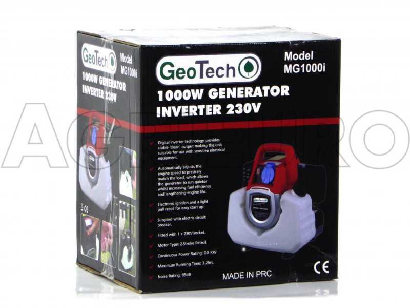 GeoTech MG1000i - 1 kW Portable Silenced Inverter Power Generator - DC 0.8 kW Single-phase