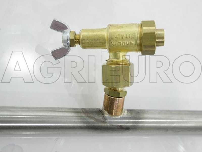 Pair of stainless steel spray booms with 4+4 brass conical nozzles with STAINLESS STEEL supports