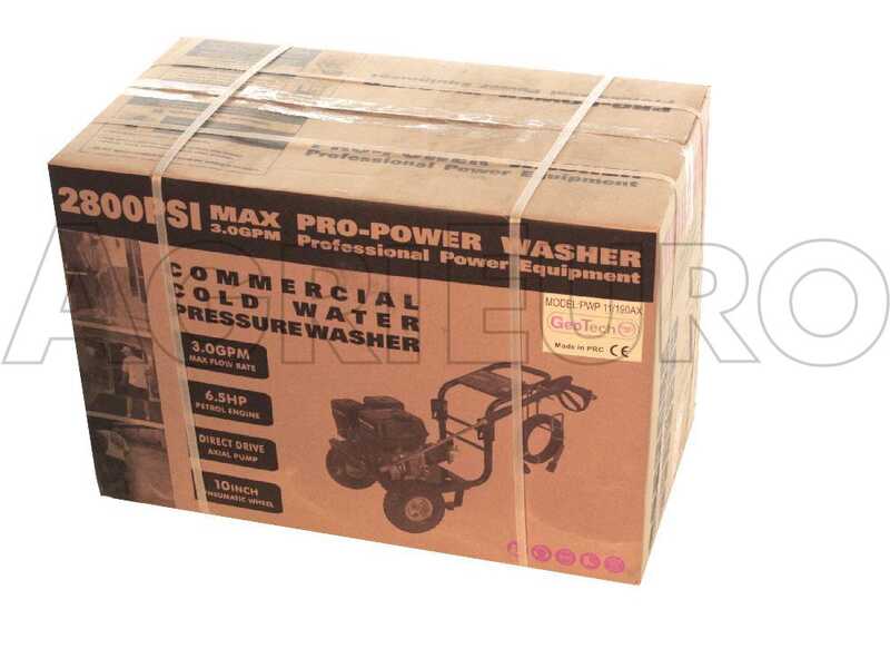 GeoTech Pro PWP 12/205 ZW Petrol Pressure Washer with 196 cc Loncin petrol engine