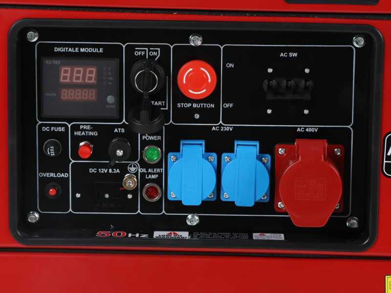 GeoTech Pro DGP8000SE-3 - 6 kW Wheeled Silenced Diesel Power Generator with AVR - DC 5.5 kW Three-phase