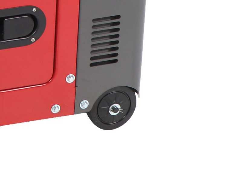 GeoTech Pro DGP8000SE - 6 kW Wheeled Silenced Diesel Power Generator with AVR - DC 5.5 kW Single-phase