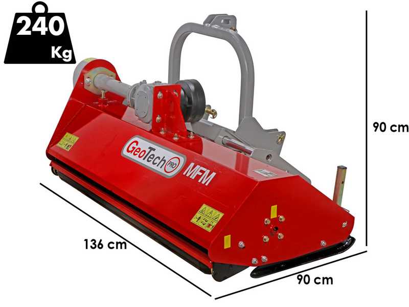 GeoTech Pro MFM125-H - Tractor-mounted Flail Mower - Medium Series - Hydraulic Shift