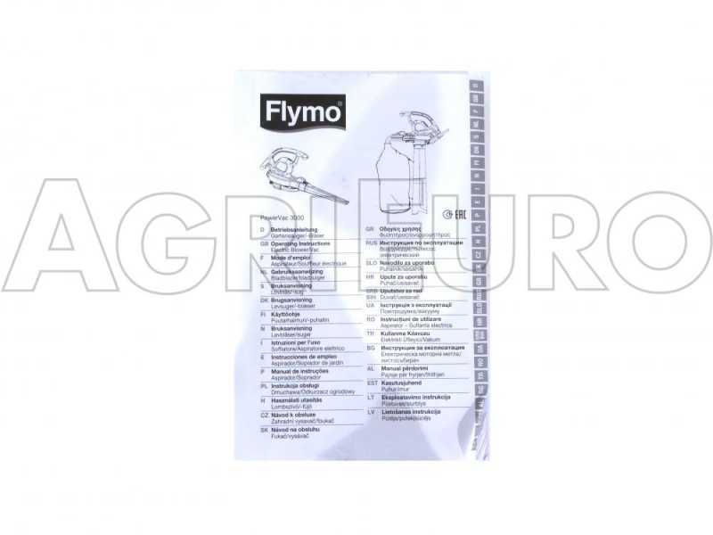 Flymo Power Vac 3000 Leaf Blower - Garden Vacuum