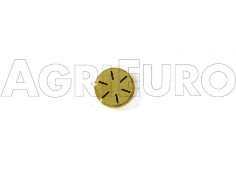 Brass Pasta Die-plate for 8 mm TAGLIATELLE. Specific for manual Pasta Extruder