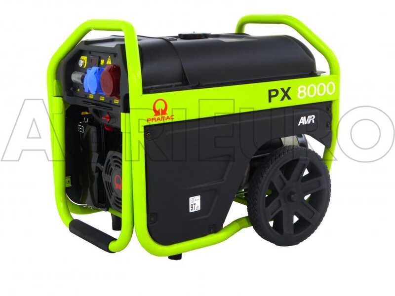 Pramac PX 8000 - Wheeled Power Generator with AVR 4.8 kW - Continuous 4 kW Three-phase