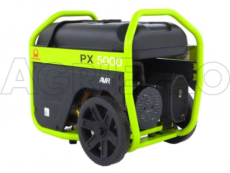 Pramac PX 5000 - 3.8 kW Wheeled Power Generator with AVR and Electric Start - DC 3.5 kW Single-phase